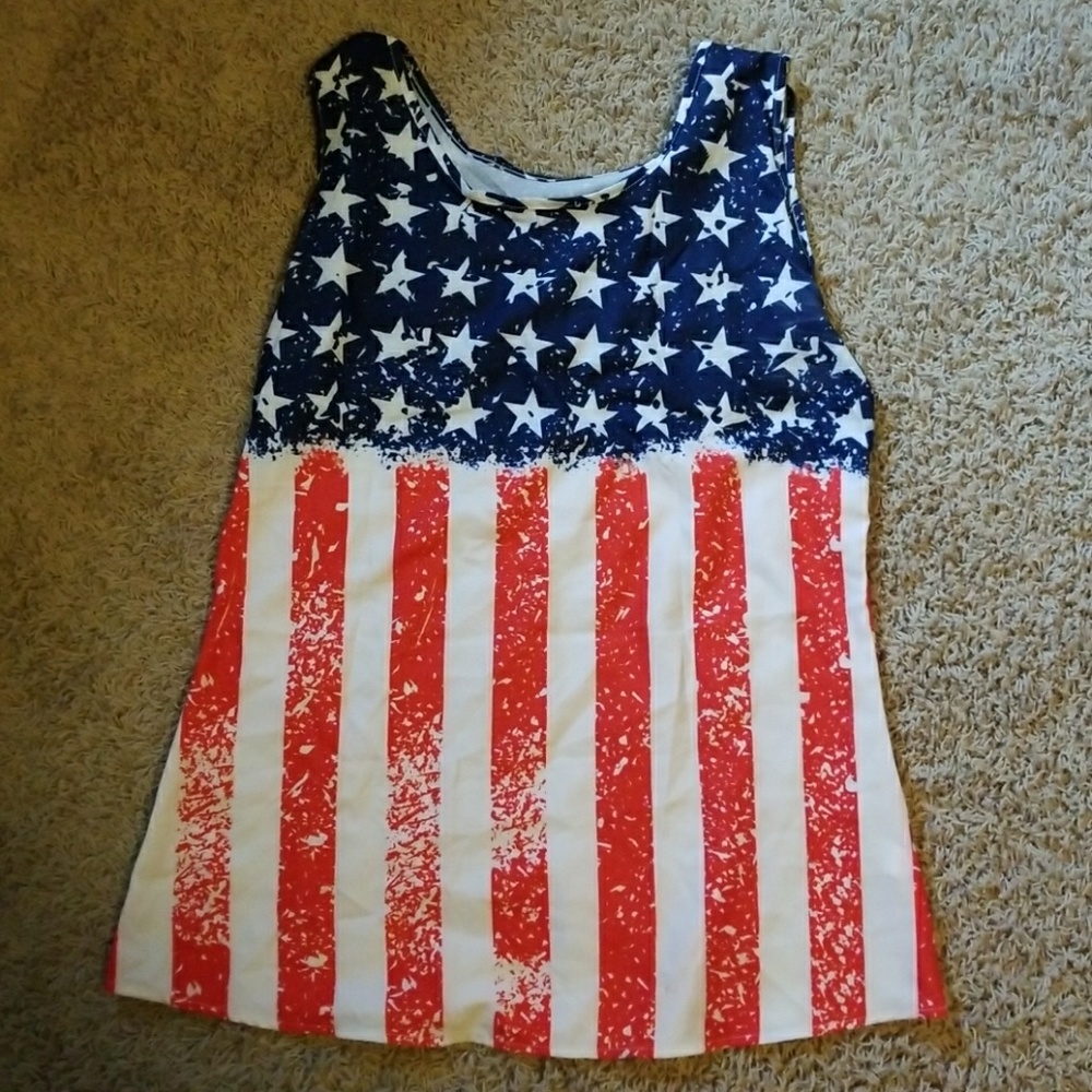 Size large stars and stripe tank top nwot